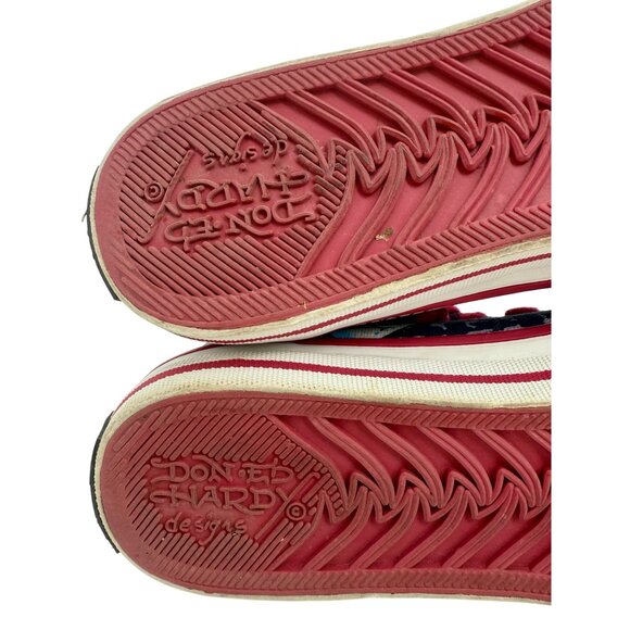 Vintage Y2K Ed Hardy x Christian Audigier Tattoo Print Frayed High Top Sneakers - Picture 15 of 16